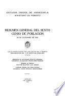 Resumen general del sexto censo de población, 26 de diciembre de 1936