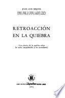 Retroacción en la quiebra
