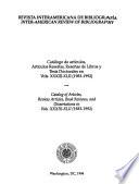 Review of Inter-American Bibliography