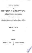 Revista crítica de historia y literatura españolas, portuguesas é hispano-americanas ...