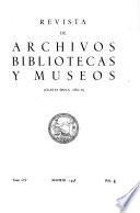 Revista de archivos, bibliotecas y museos