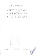 Revista de archivos, bibliotecas y museos