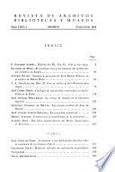 Revista de archivos, bibliotecas y museos