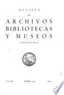 Revista de archivos, bibliotecas y museos