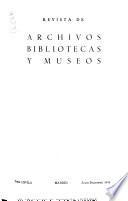 Revista de archivos, bibliotecas y museos