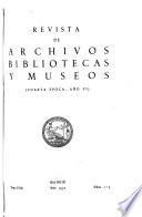 Revista de archivos, bibliotecas y museos