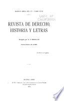 Revista de derecho, historia y letras