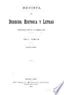 Revista de derecho, historia y letras