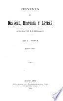 Revista de derecho, historia y letras