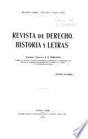 Revista de derecho, historia y letras