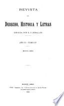 Revista de derecho, historia y letras
