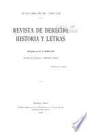 Revista de derecho, historia y letras