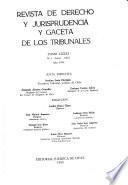 Revista de derecho y jurisprudencia y gaceta de los tribunales