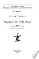 Revista de dialectología y tradiciones populares