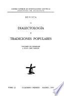 Revista de dialectología y tradiciones populares