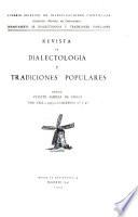 Revista de dialectología y tradiciones populares