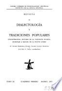 Revista de dialectología y tradiciones populares