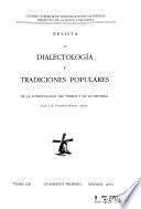 Revista de dialectología y tradiciones populares