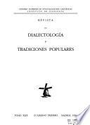 Revista de dialectología y tradiciones populares