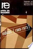 Revista de educación nº 232 Separata índices 1969-1973