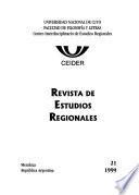 Revista de estudios regionales