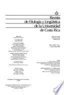 Revista de filología y lingüística de la Universidad de Costa Rica