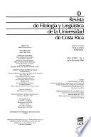 Revista de filología y lingüística de la Universidad de Costa Rica