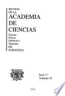 Revista de la Academia de Ciencias Exactas, Físicas, Químicas Y Naturales de Zaragoza