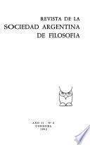 Revista de la Sociedad Argentina de Filosofía