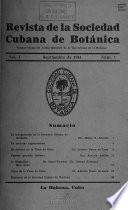 Revista de la Sociedad Cubana de Botánica