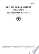Revista de la Sociedad Mexicana de Historia Natural