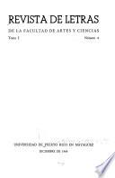 Revista de letras de la Facultad de Artes y Ciencias