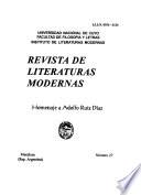 Revista de literaturas modernas