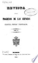 Revista de los progresos de las ciencias exactas, físicas y naturales