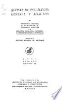 Revista de psicologia general y aplicada