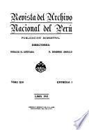 Revista del Archivo Nacional del Perú