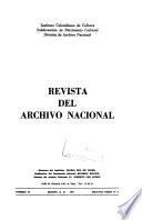 Revista del Archivo Nacional