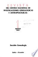 Revista del Centro Nacional de Investigaciones Genealógicas y Antropológicas