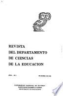 Revista del Departamento de Ciencias de la Educación