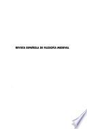 Revista española de filosofía medieval