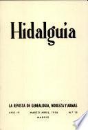 Revista Hidalguía número 15. Año 1956