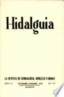 Revista Hidalguía número 19. Año 1956