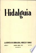 Revista Hidalguía número 21. Año 1957