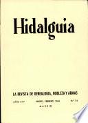 Revista Hidalguía número 74. Año 1966