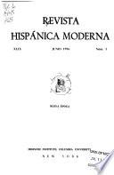 Revista hispánica moderna