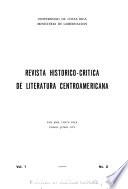 Revista histórico-crítica de literatura centroamericana