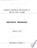 Revista mensual del Banco Central de Reserva de el Salvador