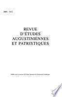 Revue d'études augustiniennes et patristiques