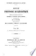 Revue d'histoire ecclésiastique