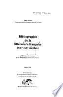 Revue d'histoire littéraire de la France